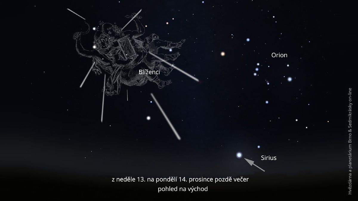 Nebeské představení v noci na pondělí: Geminidy vrcholí jako předvoj Betlémské hvězdy